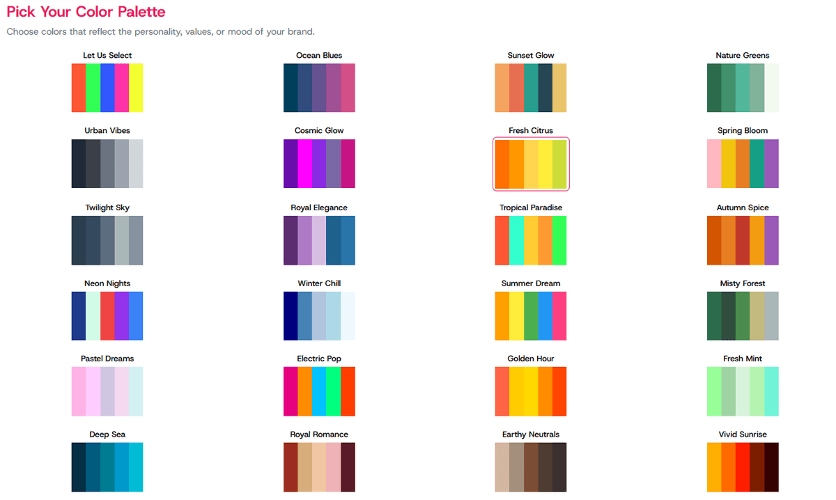 Pick Your Color Palette